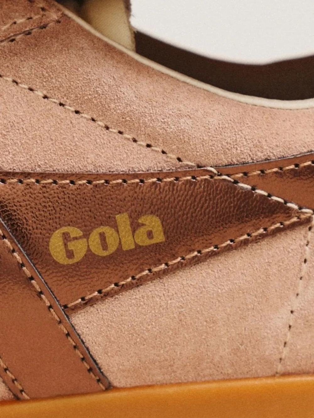 Gola Elan Glitz Sneakers - Cameo/Bronze/Candy suede - NIB